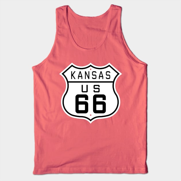 Kansas Route 66 Tank Top by ianscott76